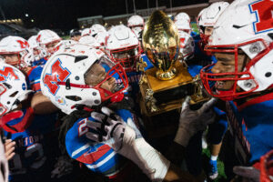 A.J. Thomas rushes for school-record seven touchdowns to lift Morgantown to 49-7 Mohawk Bowl victory